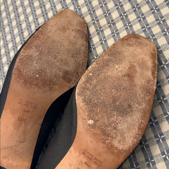 Vintage Etienne Aigner block heel black patent and grey heels - Picture 8 of 10